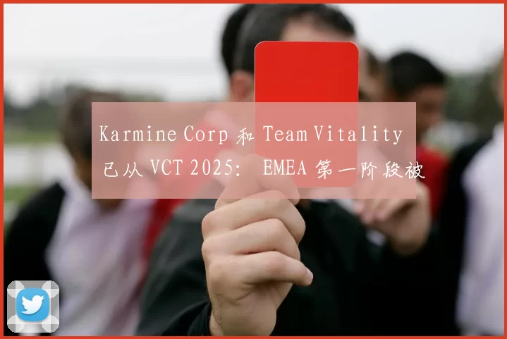 Karmine Corp 和 Team Vitality 已从 VCT 2025： EMEA 第一阶段被淘汰